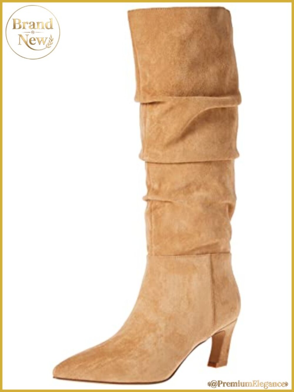 Suede Slouchy Knee-High Boot